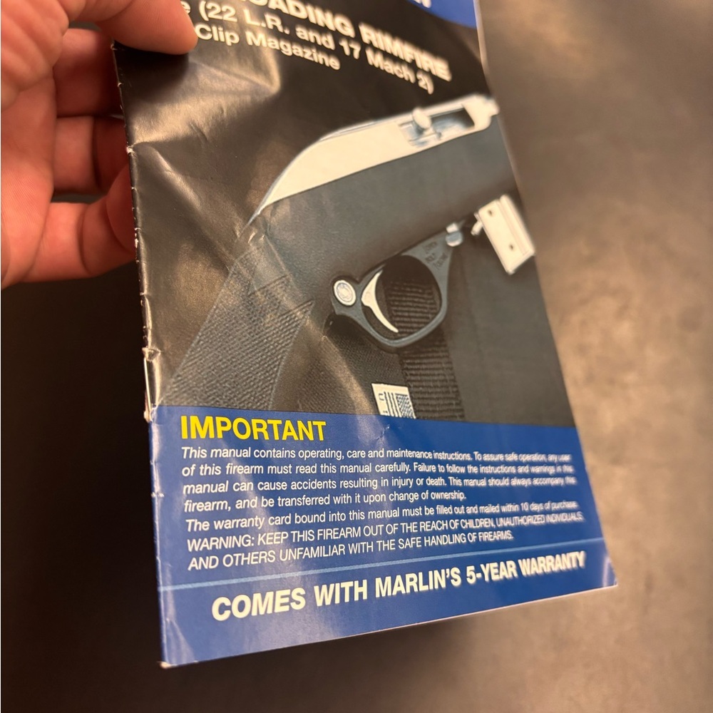 Marlin Self-Loading Rimfire Rifle Manual - Black - Picture 9 of 9